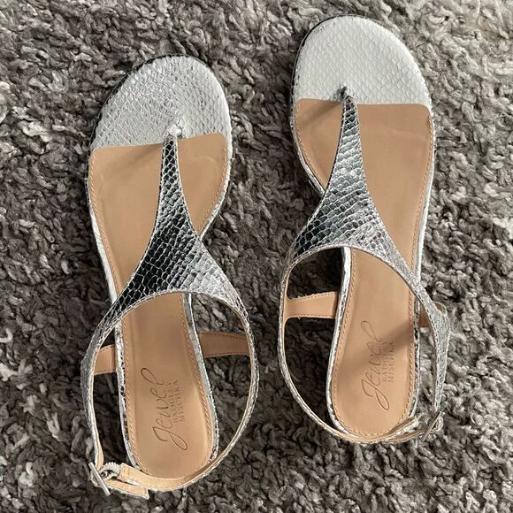 NWOB Badgley Mischka Wedge Sandals - Picture 4 of 8